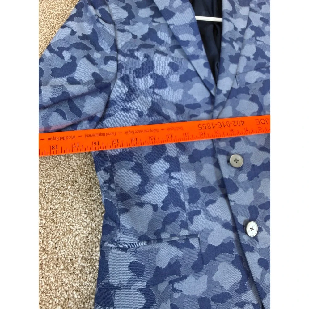 Lauren Ralph Lauren Boys Blue Camouflage‎ Blazer Jacket 14R Camo Jacquard 14